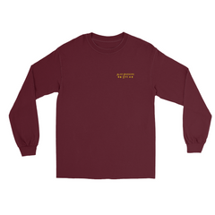 The Turn of A Friendly Card Long Sleeve Shirt (Black or Maroon)