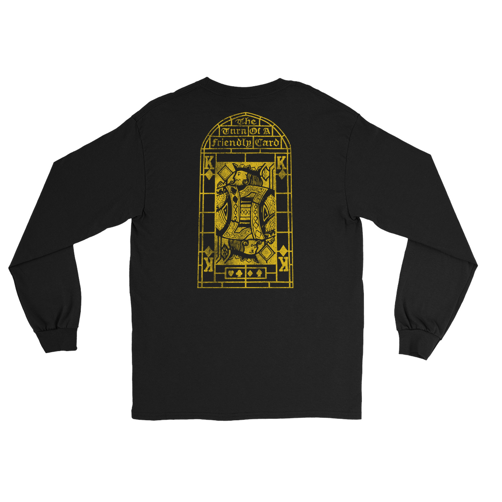 The Turn of A Friendly Card Long Sleeve Shirt (Black or Maroon The Turn of A Friendly Card Long Sleeve Shirt (Black or Maroon