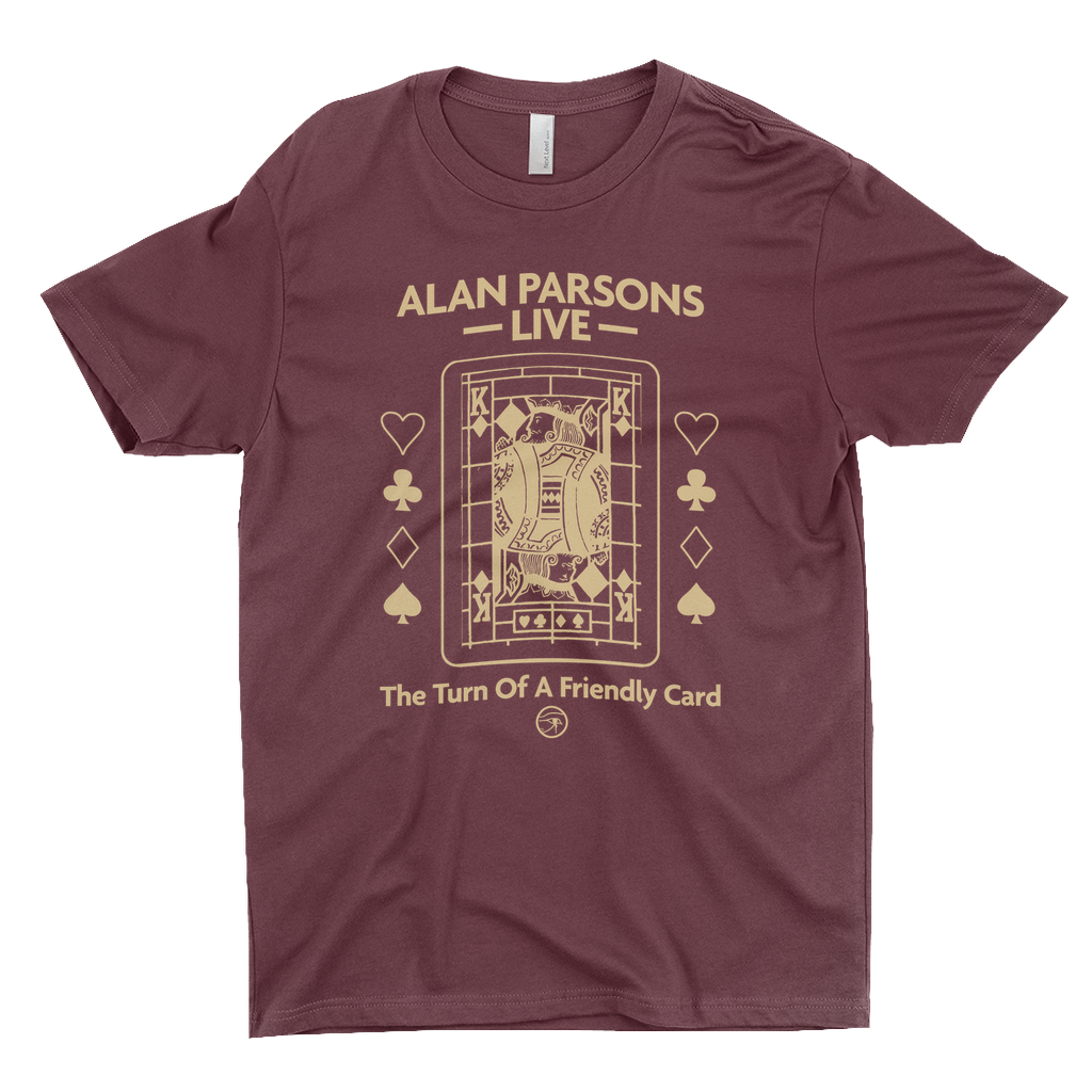 The Turn of A Friendly Card Tee (Black or Maroon) | Alan Parsons Live
